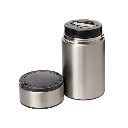Термос для еды Бенто (Bento), серебряный