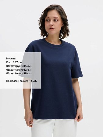 Футболка унисекс Durington, темно-синяя, размер XS/S