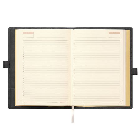 Ежедневник-портфолио Клип (Clip NEO) недатированный в подарочной коробке, черный (в комплекте ручка Tesoro серебро)