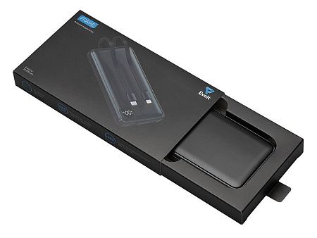 Внешний аккумулятор со встроенными кабелями «Фрэйм», 10000мач