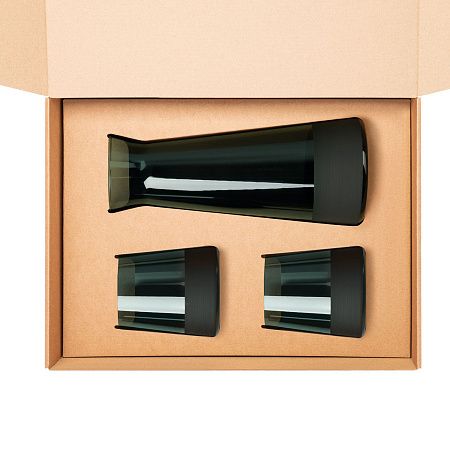 Подарочный набор декантер + 2 стакана Эмеральд (Emerald), зеленый