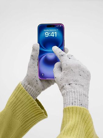 Перчатки сенсорные Spotti Senso, светло-серые, размер S/M