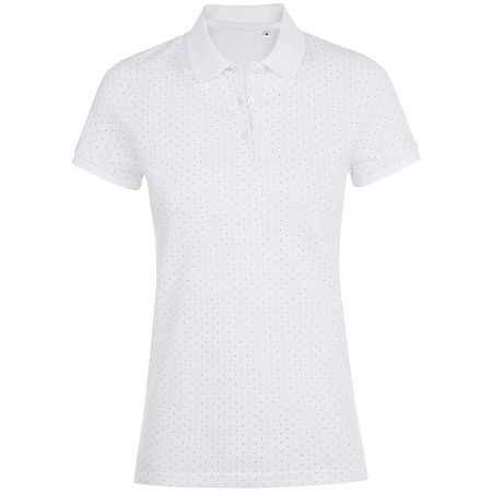 Рубашка поло женская Brandy Women, белая с темно-синим, размер XXL