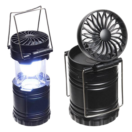 Фонарь Tools Mina, для кемпинга, с вентилятором, пластиковый, черный