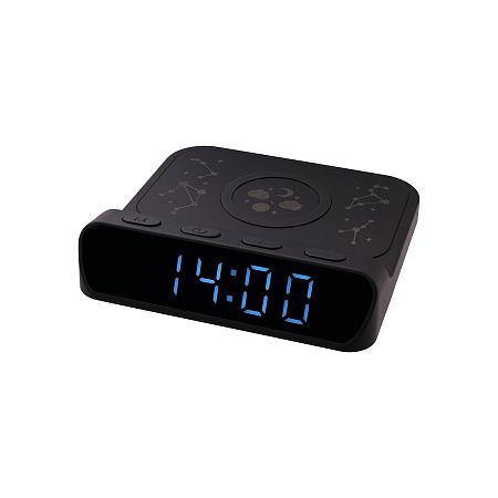 Зарядная станция с часами 15W Ригель (Rigel), черная