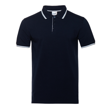 Рубашка поло унисекс STAN хлопок/эластан 200, 05, Темно-синий с контрастом,  (461)  (44/XS)