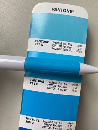 Ручка шариковая, пластиковая, белая/голубой, Venice