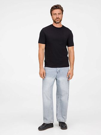 Футболка унисекс T-Bolka 180, черная, размер XXL