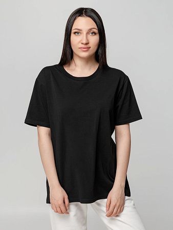 Футболка унисекс оверсайз Street Vibes, черная, размер XS/S под нанесение