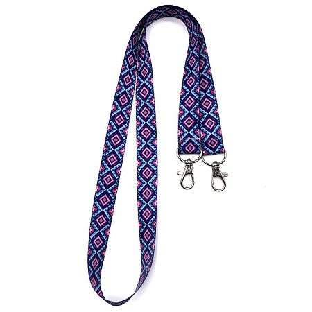 Ланъярд полноцветный Эл с двумя карабинами, 20 мм