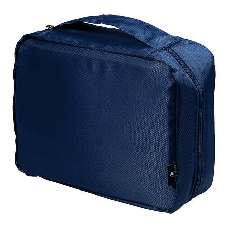 Набор подарочный Solution Prestige Quadro ( дорожный плед, косметичка дорожная Comfort Сity Travel, косметичка дорожная Comfort Avenue, маска для сна ), синий