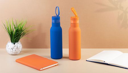 Бутылка для воды "Фитнес" 700 мл, покрытие soft touch