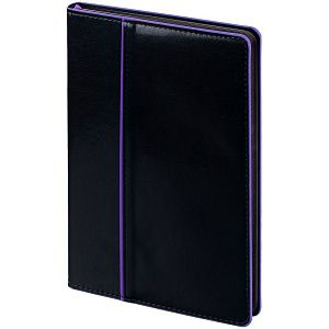 Ежедневник Alanis, недатированный, черный с фиолетовым