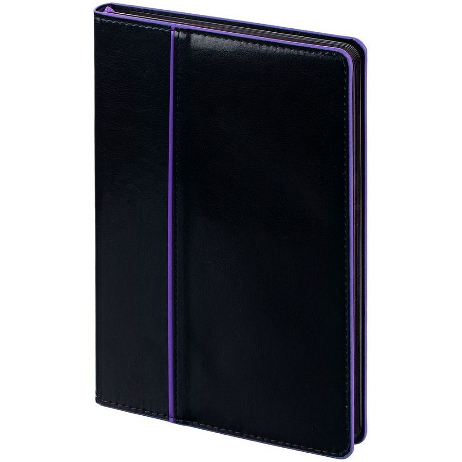 Ежедневник Alanis, недатированный, черный с фиолетовым