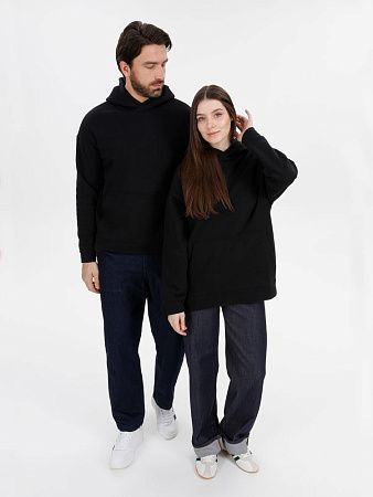 Худи оверсайз унисекс Snuggie, черное, размер XS/S