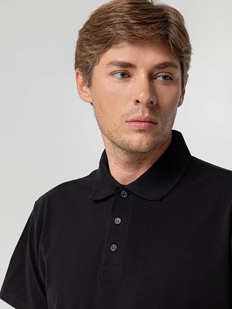 Рубашка поло мужская Spring 210, черная, размер 4XL