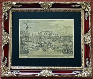 Гравюра "Венеция 1" в vip раме