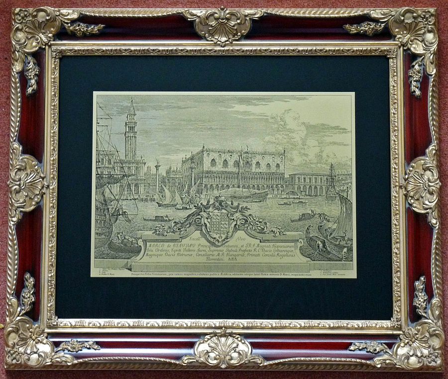Гравюра "Венеция 1" в vip раме