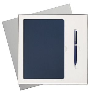 Подарочный набор Стар (Star), синий (ежедневник, ручка)