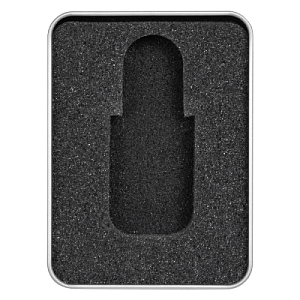 Футляр Palermo для флеш накопителя металлический, размер 11,5*8,5 см, серебристый