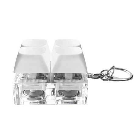 Брелок Press Anti Stress с LED подсветкой, белый