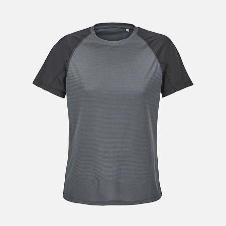 Футболка спортивная женская Vortex Women, черная с темно-серым, размер M