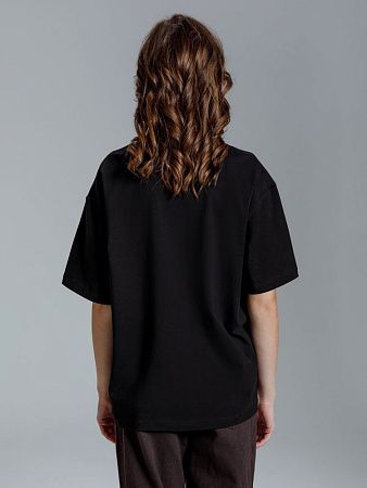 Футболка оверсайз Kangas, черная, размер XS/S