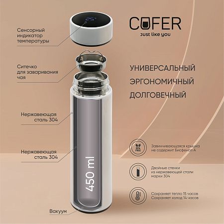 Термос Reactor гальванический c датчиком температуры 