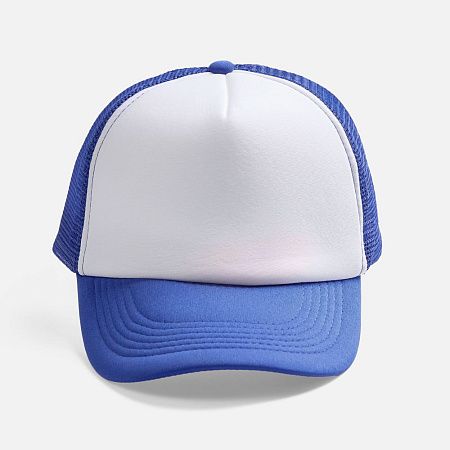 Бейсболка Bubble, синяя с белым