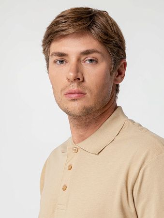 Рубашка поло мужская Summer 170, бежевая, размер XS