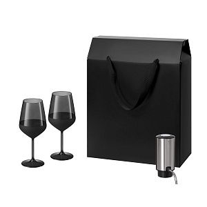 Подарочный набор Блэк Эдишн (Black Edition), Данте (Dante) (2 бокала + аэратор для вина)
