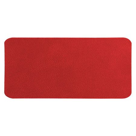 Шеврон Rectangle Latte Soft touch размер 60*30 мм, красный, со скругленными углами