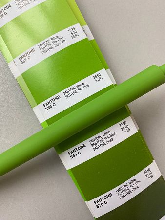 Ручка шариковая IGLA SOFT, пластиковая, софт-тач, салатовая