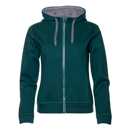 Толстовка женская STAN с капюшоном на молнии сэндвич 320, 19, Изумрудный меланж,  (131)  (42/XS)
