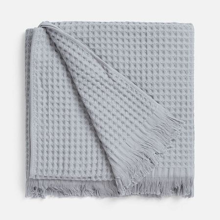 Плед вафельный Elenglect, светло-серый