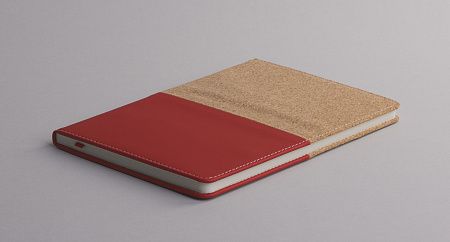 Блокнот "Фьюджи" уценка, формат А5, покрытие soft touch+пробка