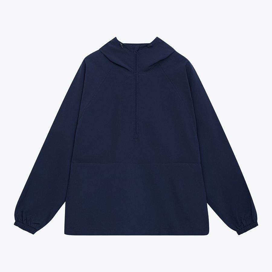 Ветровка (анорак) оверсайз унисекс Риссман (Rissman), темно-синяя, размер XL/XXL