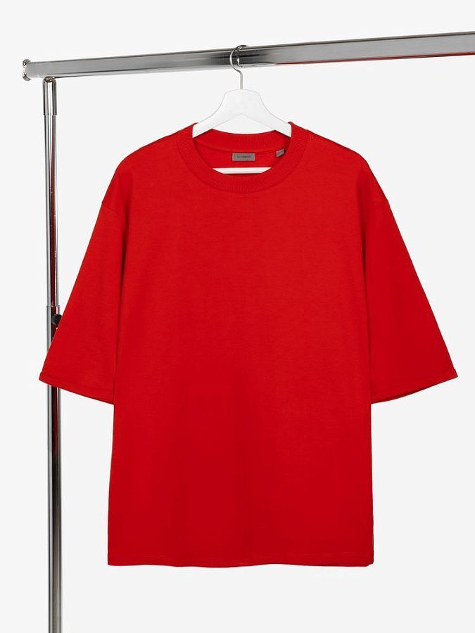 Футболка оверсайз унисекс Kosmos 2.0, светло-серая под нанесение