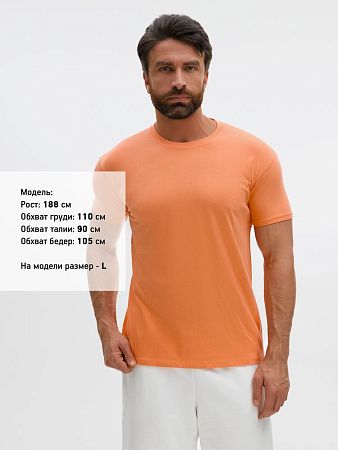 Футболка унисекс Regent 150, оранжевая (абрикосовая), размер S