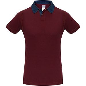 Рубашка поло мужская DNM Forward бордовая под нанесение