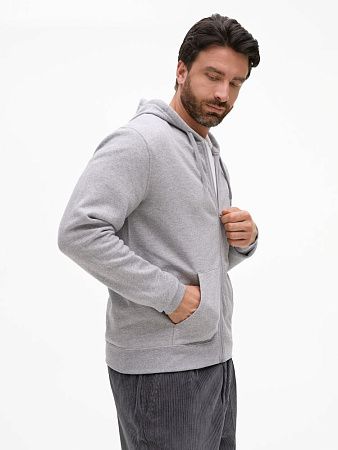 Толстовка унисекс Stone, серый меланж, размер S