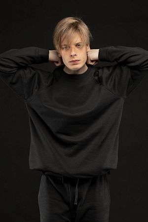 Свитшот унисекс S1, черный, размер XS/S