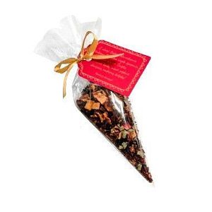 Чай в букете-рожке с брендированной биркой