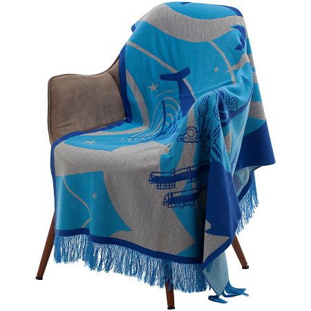 Пледы вязаные с бахромой