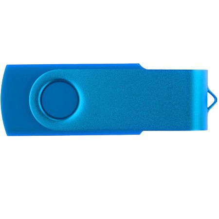 Флеш накопитель USB 2.0 Twister 64GB, пластик Софт Тач/металл, голубой/голубой