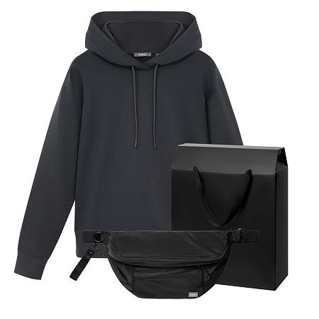 Набор с одеждой Алекс (ALEX) (худи, поясная сумка), черный, S