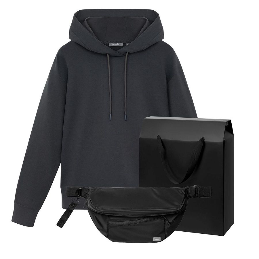 Набор с одеждой Алекс (ALEX) (худи, поясная сумка), черный, XL