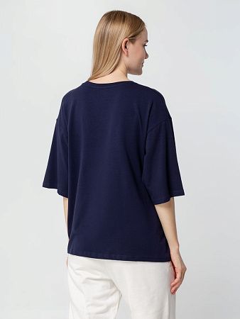 Футболка унисекс оверсайз Street Vibes, темно-синяя, размер XS/S