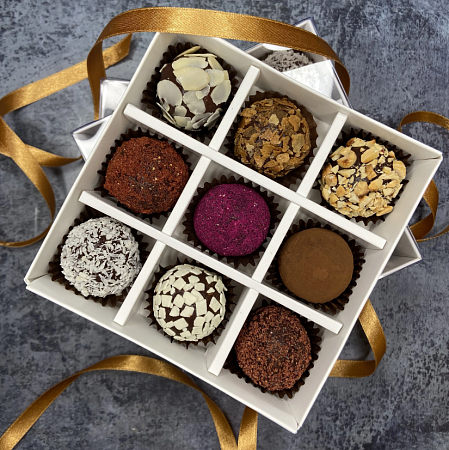 Ассорти из 9 трюфелей ручной работы, бельгийский шоколад