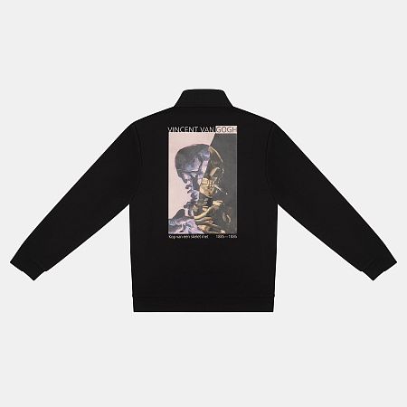 Толстовка на молнии Астин (Astin) черная, размер XXXL